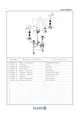 Waschtischarmatur von Kludi mit Dreilochmontage und Ablaufgarnitur, bestehend aus verschiedenen Komponenten wie Spout, Lift Rod und Ceramic Head Part.
